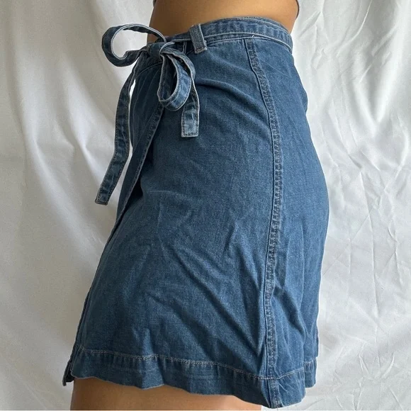 Gap Denim Wrap Tie Skirt - Picture 5 of 11